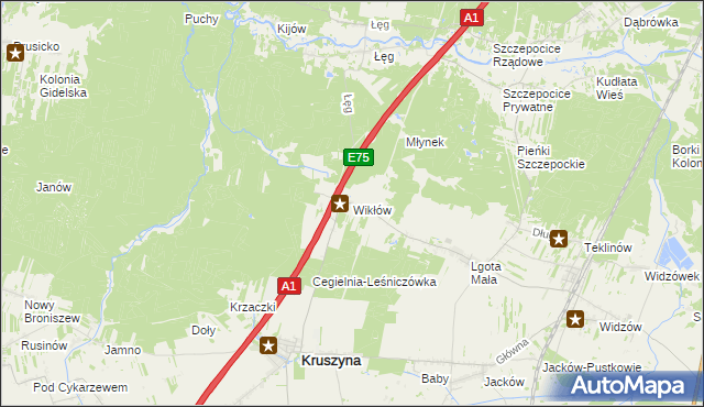 mapa Wikłów, Wikłów na mapie Targeo