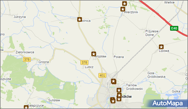 mapa Wojsław, Wojsław na mapie Targeo