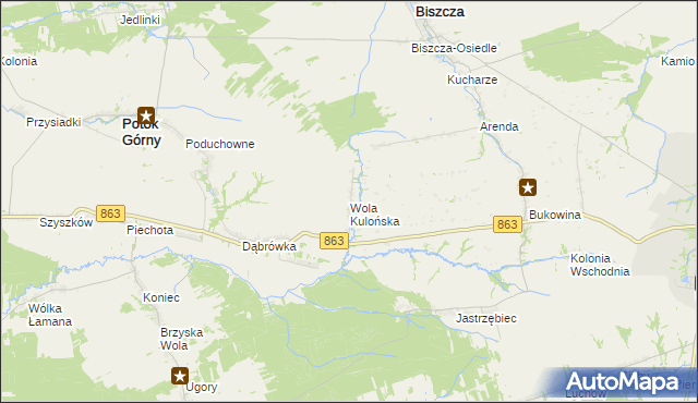 mapa Wola Kulońska, Wola Kulońska na mapie Targeo