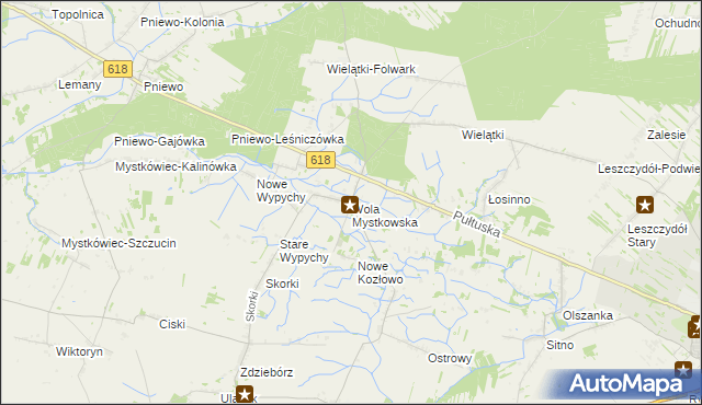 mapa Wola Mystkowska, Wola Mystkowska na mapie Targeo