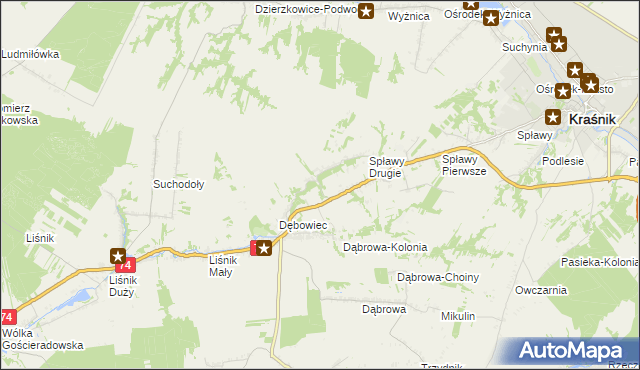 mapa Wólka Olbięcka, Wólka Olbięcka na mapie Targeo