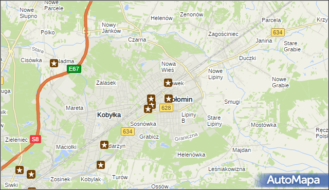 mapa Wołomin, Wołomin na mapie Targeo