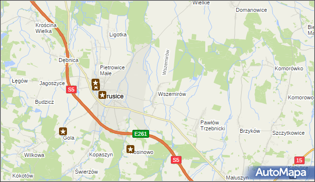mapa Wszemirów, Wszemirów na mapie Targeo