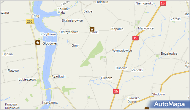 mapa Wymysłowo gmina Strzelno, Wymysłowo gmina Strzelno na mapie Targeo