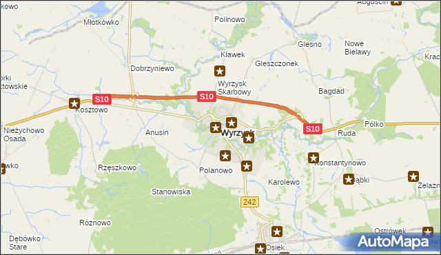 mapa Wyrzysk, Wyrzysk na mapie Targeo