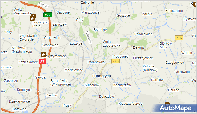 mapa Wysiołek Luborzycki, Wysiołek Luborzycki na mapie Targeo