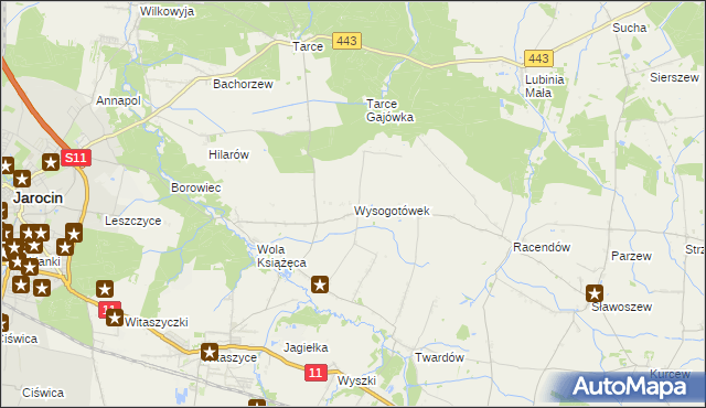 mapa Wysogotówek, Wysogotówek na mapie Targeo