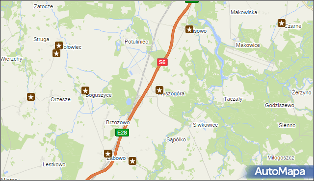 mapa Wyszogóra, Wyszogóra na mapie Targeo