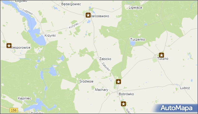 mapa Żabicko, Żabicko na mapie Targeo