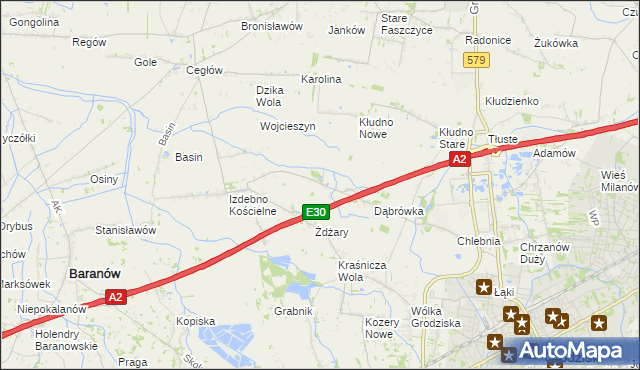 mapa Zabłotnia, Zabłotnia na mapie Targeo