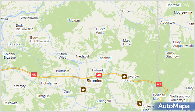 mapa Zachmiel, Zachmiel na mapie Targeo