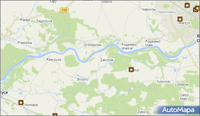 mapa Zakrzów gmina Środa Śląska, Zakrzów gmina Środa Śląska na mapie Targeo