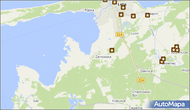 mapa Żarnowska, Żarnowska na mapie Targeo