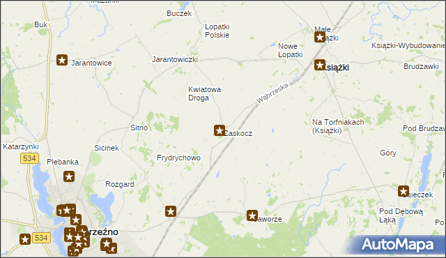 mapa Zaskocz, Zaskocz na mapie Targeo