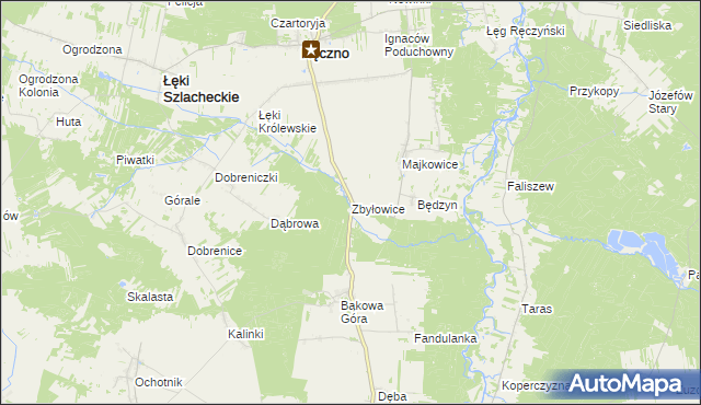 mapa Zbyłowice, Zbyłowice na mapie Targeo