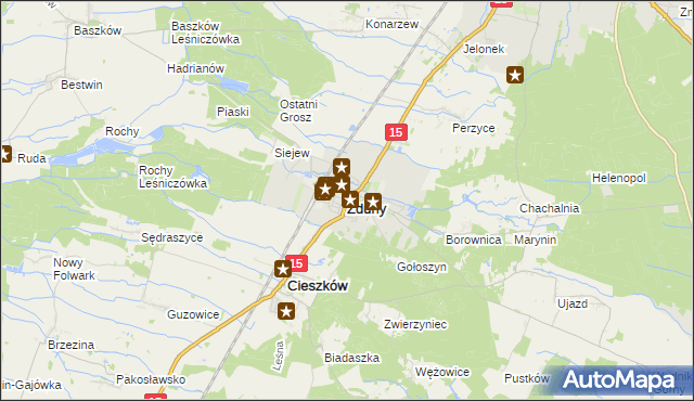 mapa Zduny powiat krotoszyński, Zduny powiat krotoszyński na mapie Targeo