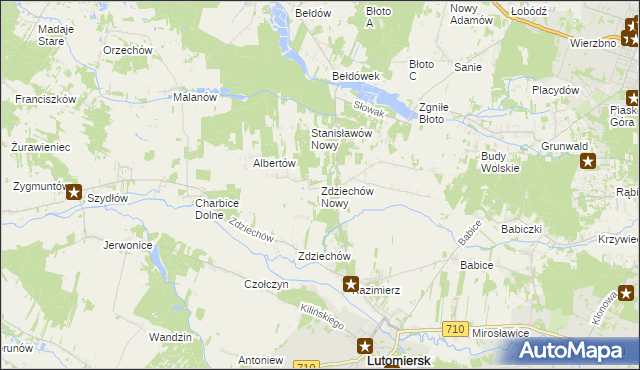 mapa Zdziechów Nowy, Zdziechów Nowy na mapie Targeo