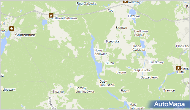 mapa Żelewiec, Żelewiec na mapie Targeo