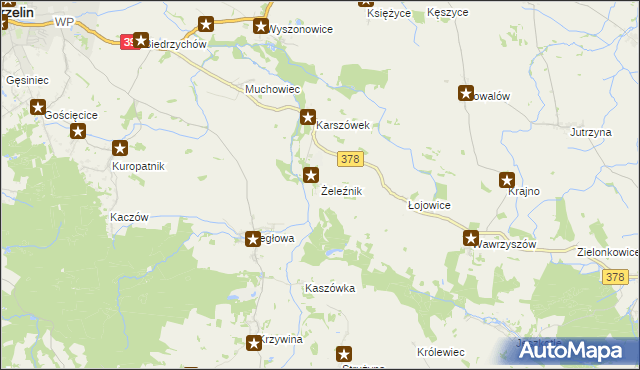 mapa Żeleźnik, Żeleźnik na mapie Targeo