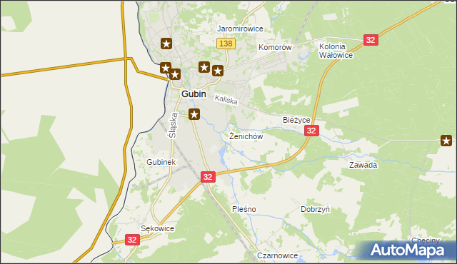 mapa Żenichów, Żenichów na mapie Targeo