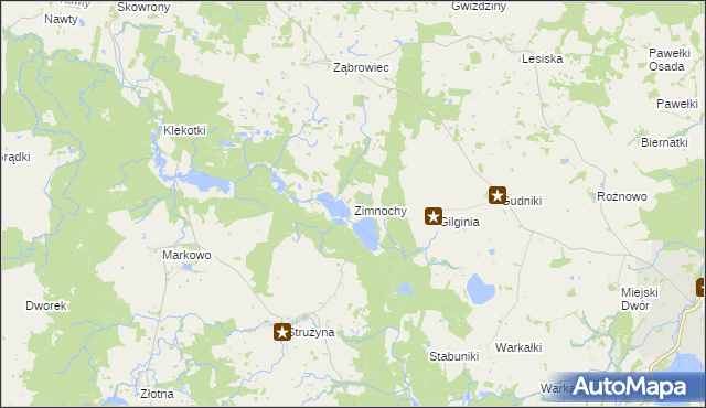 mapa Zimnochy, Zimnochy na mapie Targeo