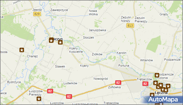 mapa Ziółków, Ziółków na mapie Targeo