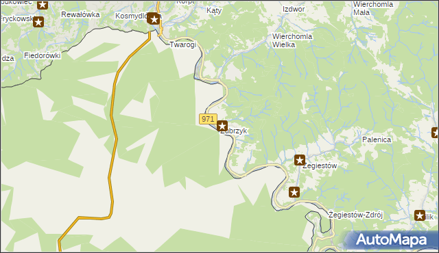 mapa Zubrzyk, Zubrzyk na mapie Targeo