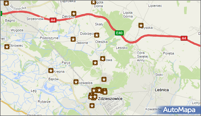 mapa Żyrowa, Żyrowa na mapie Targeo