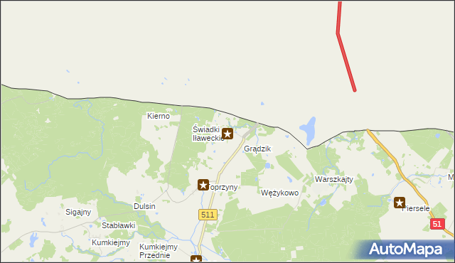 mapa Żywkowo gmina Górowo Iławeckie, Żywkowo gmina Górowo Iławeckie na mapie Targeo