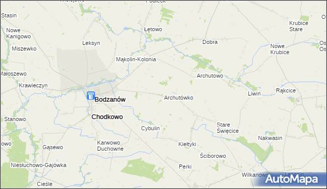 mapa Archutówko, Archutówko na mapie Targeo