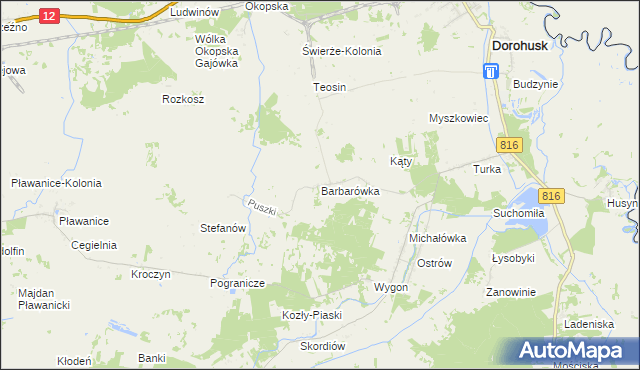 mapa Barbarówka, Barbarówka na mapie Targeo