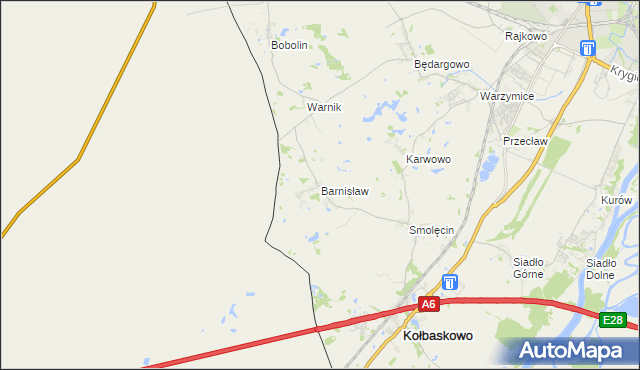 mapa Barnisław, Barnisław na mapie Targeo