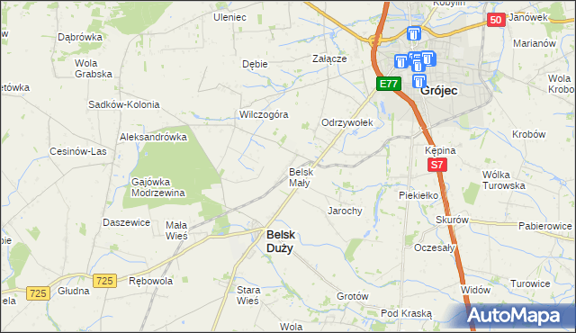 mapa Belsk Mały, Belsk Mały na mapie Targeo