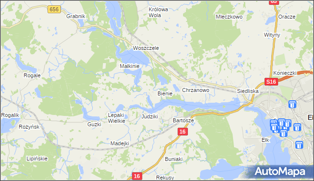 mapa Bienie, Bienie na mapie Targeo