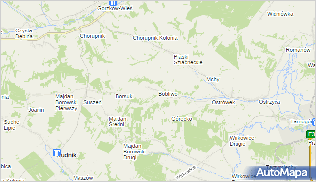 mapa Bobliwo, Bobliwo na mapie Targeo