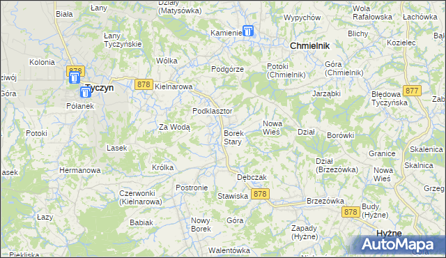 mapa Borek Stary, Borek Stary na mapie Targeo