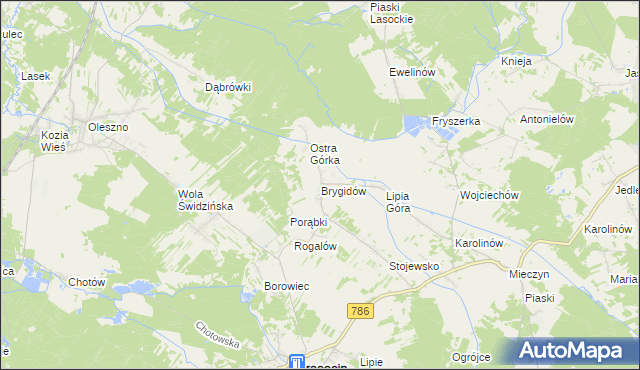 mapa Brygidów, Brygidów na mapie Targeo