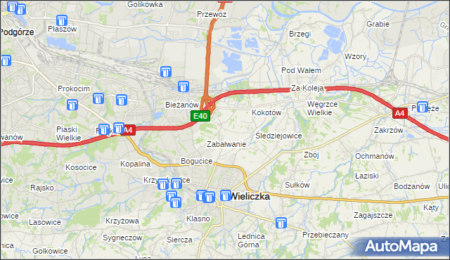 mapa Czarnochowice, Czarnochowice na mapie Targeo