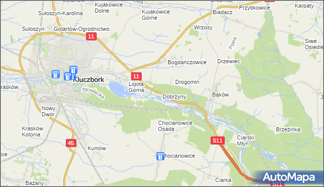 mapa Dobrzyny, Dobrzyny na mapie Targeo
