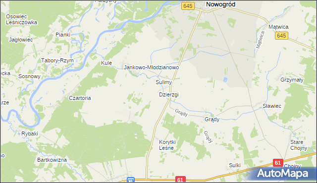 mapa Dzierzgi, Dzierzgi na mapie Targeo