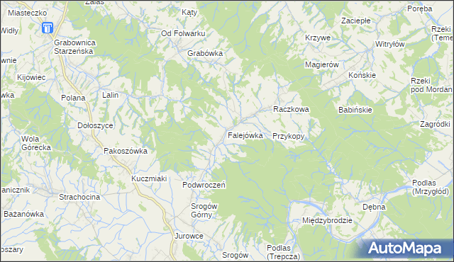 mapa Falejówka, Falejówka na mapie Targeo