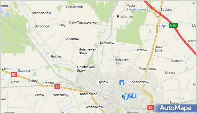 mapa Florek, Florek na mapie Targeo