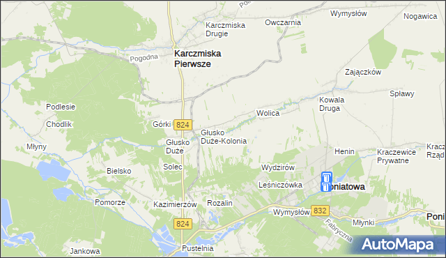 mapa Głusko Małe, Głusko Małe na mapie Targeo