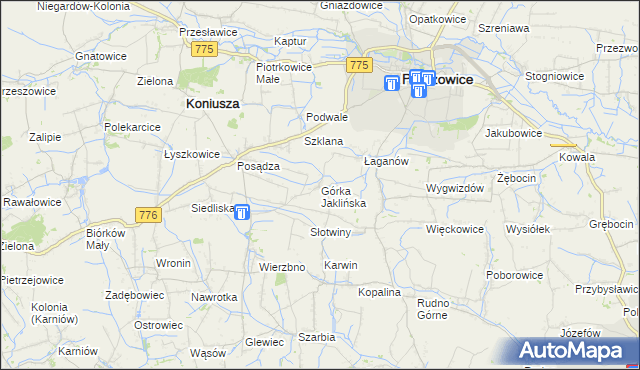 mapa Górka Jaklińska, Górka Jaklińska na mapie Targeo