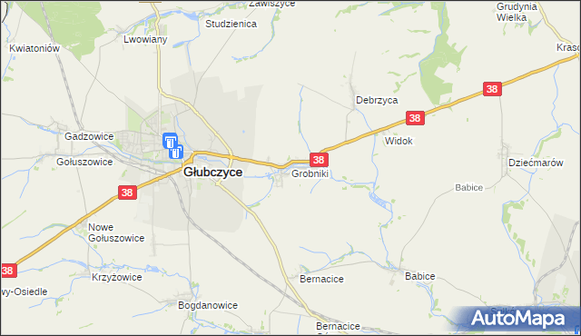 mapa Grobniki, Grobniki na mapie Targeo
