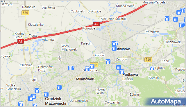 mapa Grudów, Grudów na mapie Targeo