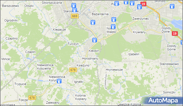 mapa Ignatki-Osiedle, Ignatki-Osiedle na mapie Targeo