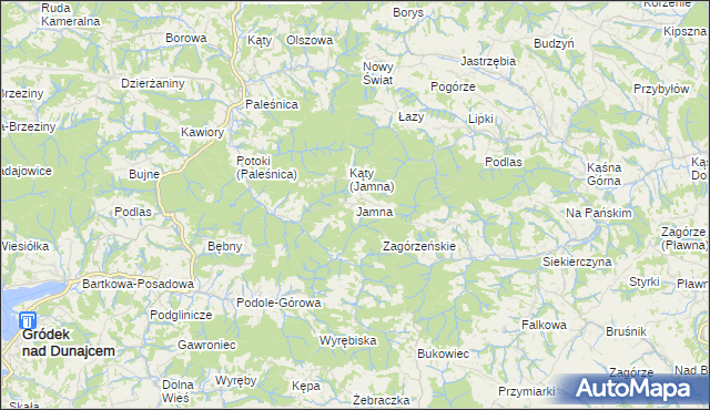 mapa Jamna, Jamna na mapie Targeo