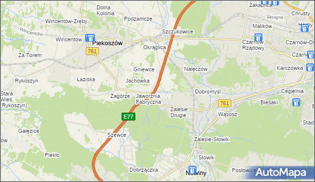 mapa Janów gmina Piekoszów, Janów gmina Piekoszów na mapie Targeo