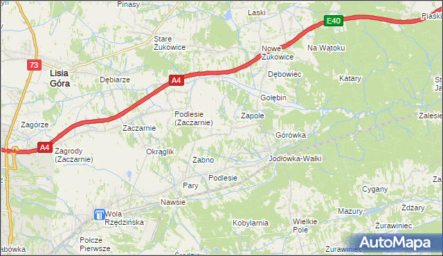 mapa Jodłówka gmina Tarnów, Jodłówka gmina Tarnów na mapie Targeo